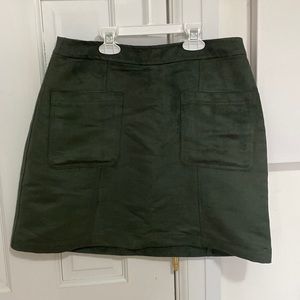 Old navy suede olive green skirt